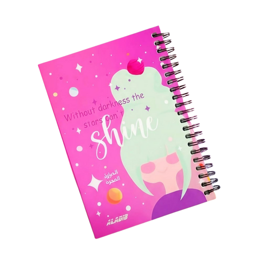 100 - 160 - 200 Sheet A5  Hard Cover Wired Notebook- Shine