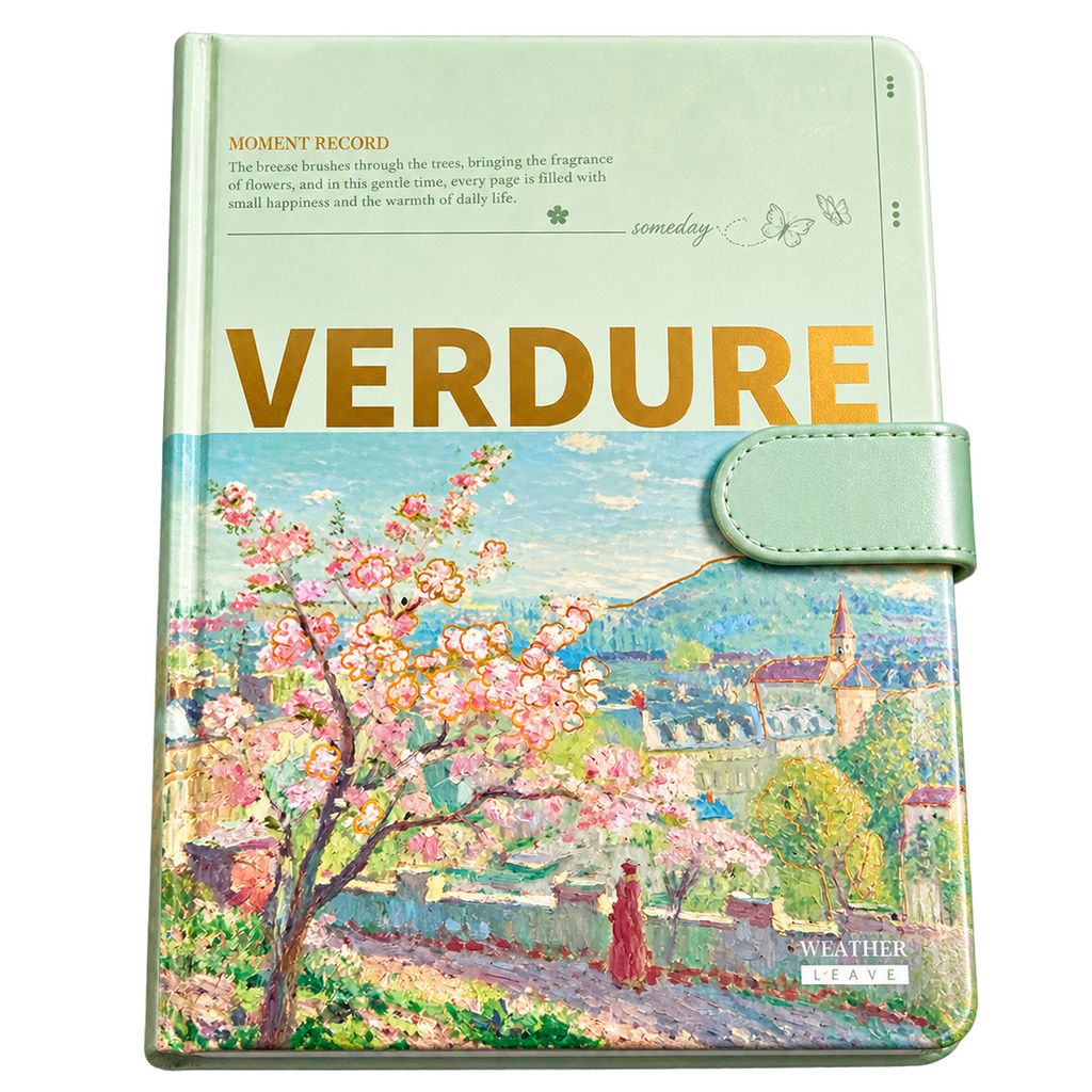 80 Sheets SIMBA A5 Hard Cover Magnetic Closure – Green Landscape