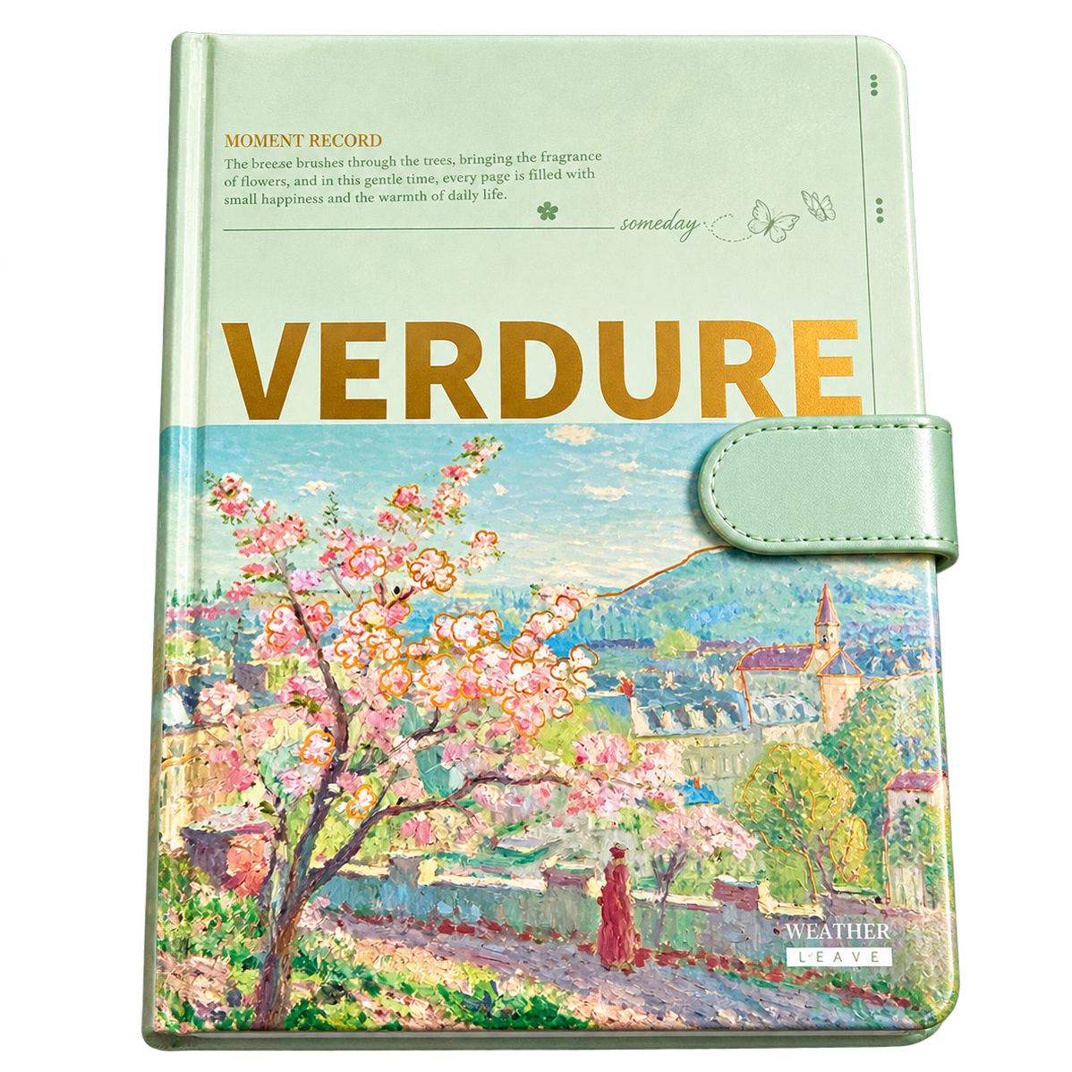 80 Sheets SIMBA A5 Hard Cover Magnetic Closure – Green Landscape