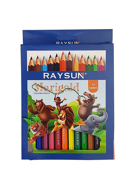 RaySun Short color Pencil – Set of 12 colors +1 Sharpener