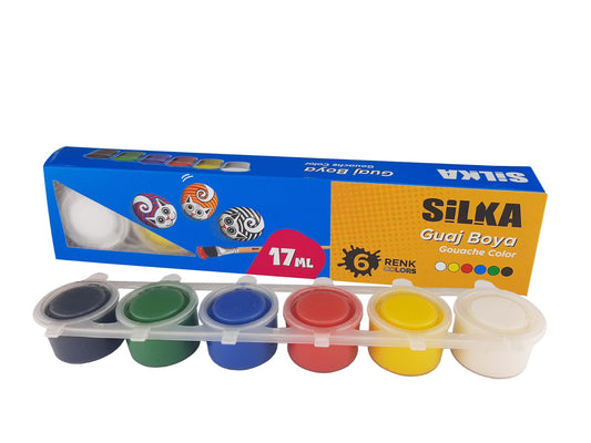 Silka 999 gouache Paint, 17ml – Set of 6 Colors