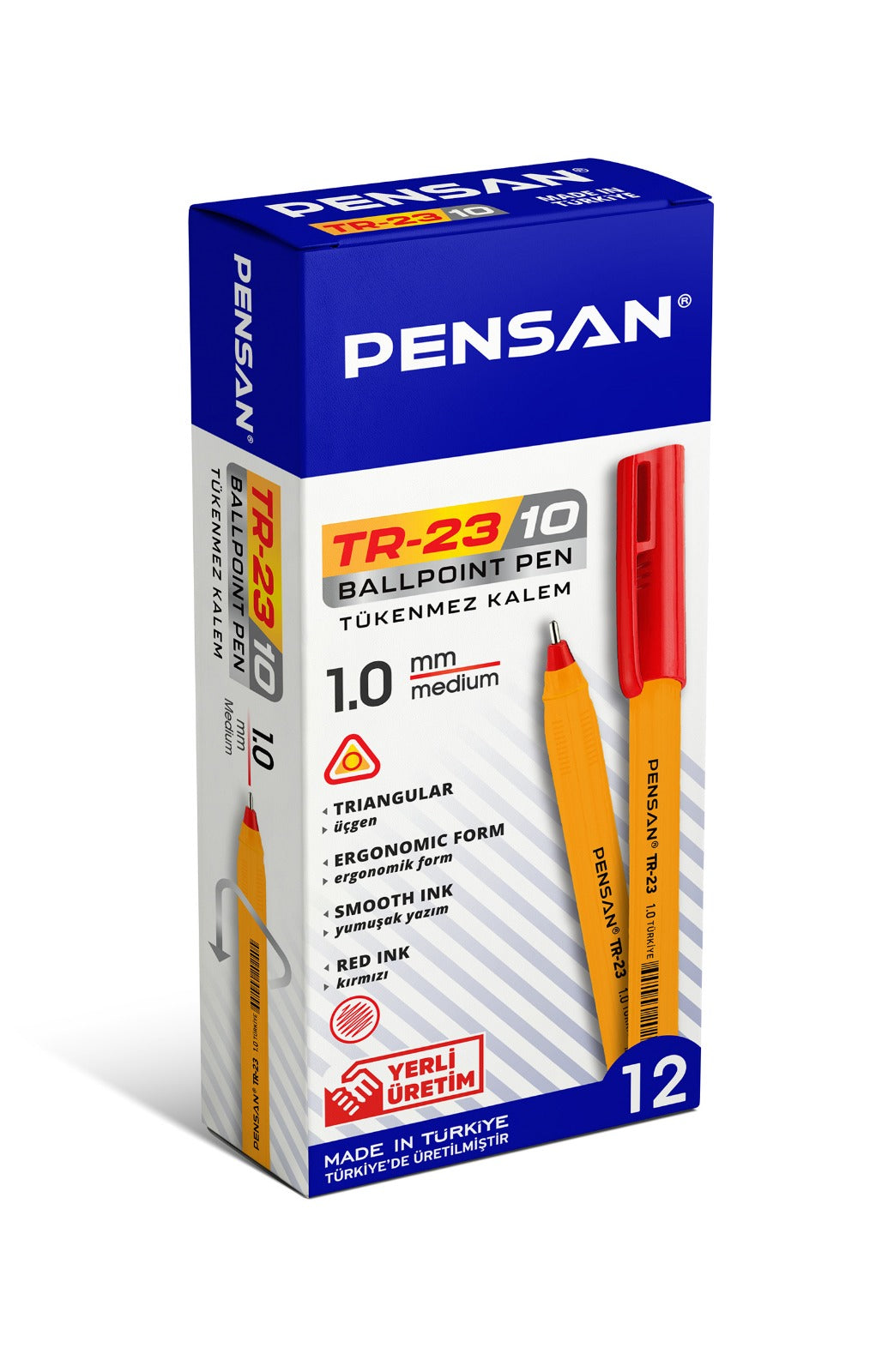 Pensan TR-2310 1.0 mm. Ballpoint Pen – Pack of 12