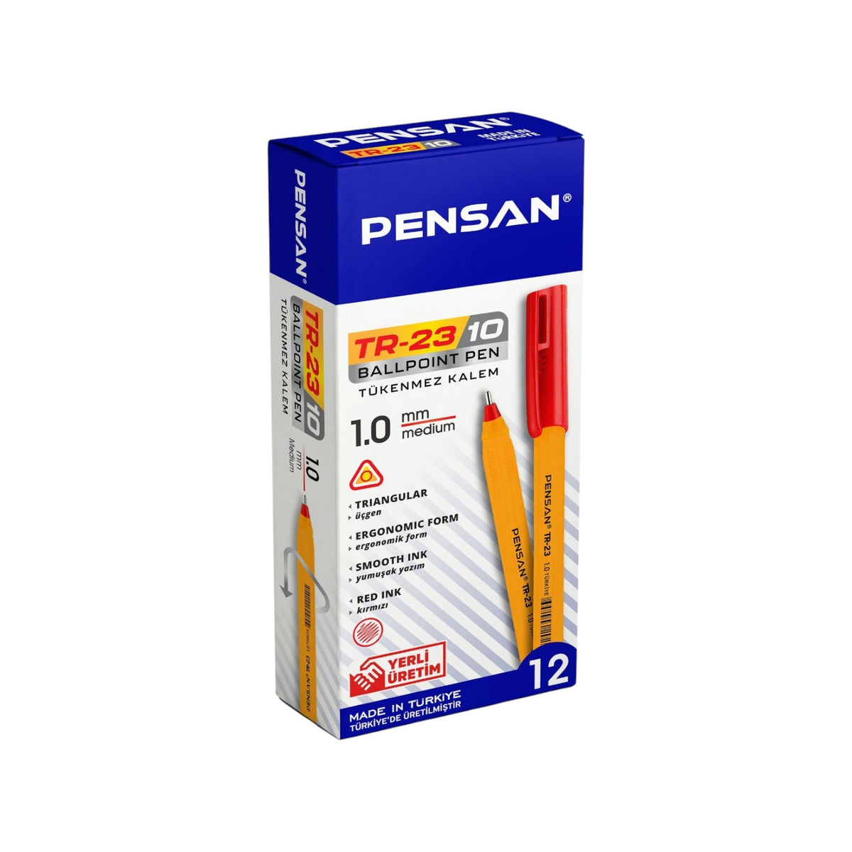 Pensan TR-2310 1.0 mm Ballpoint Pen – Pack of 12