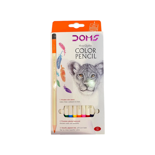 DOMS 12 Color Pencils (Artist Quality)