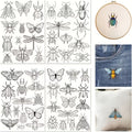 51 Small Water-soluble Embroidery Patterns, Insect Embroidery Designs, Butterfly
