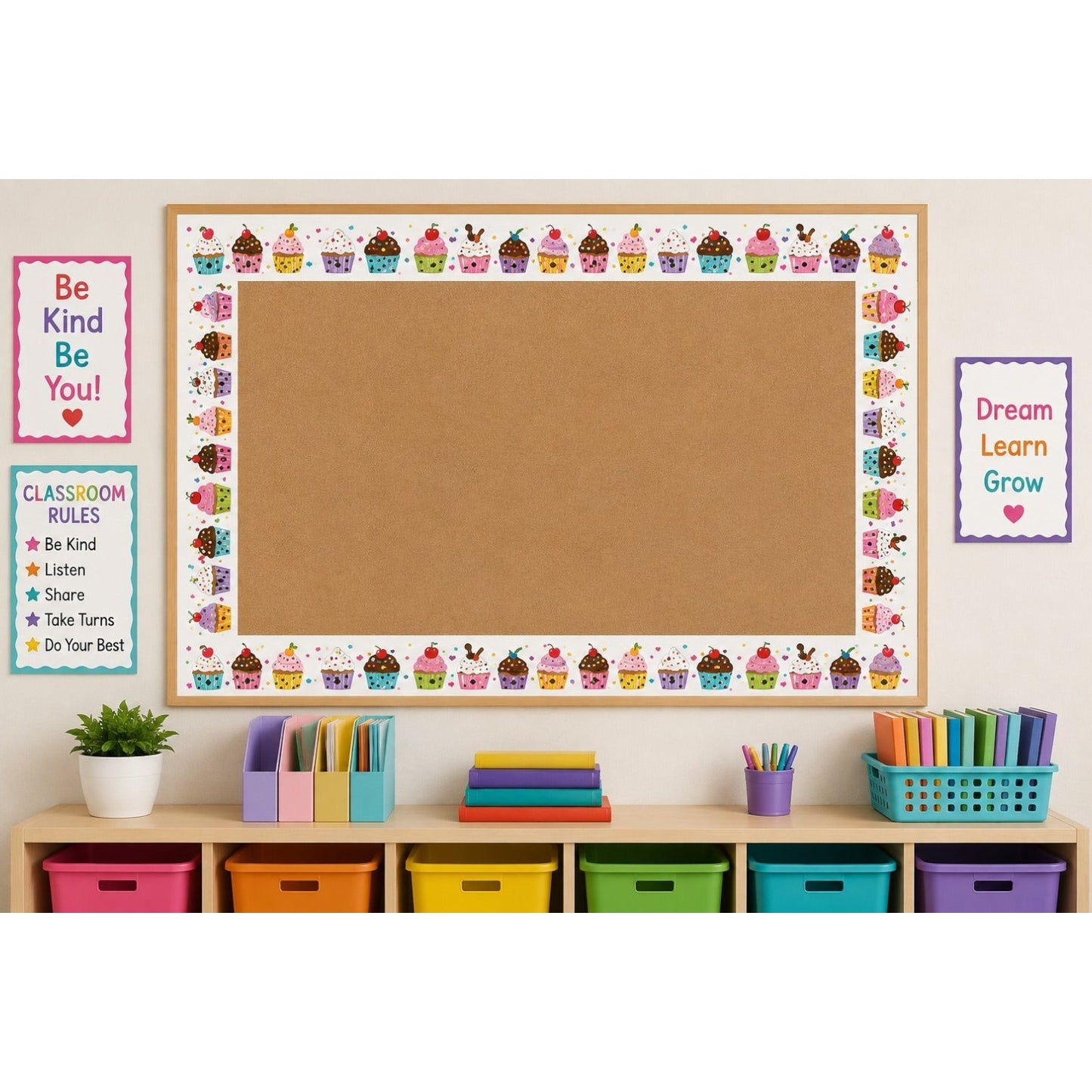 Cute Cupcake Bulletin Board Border - Pack of 12 ( 8 m )