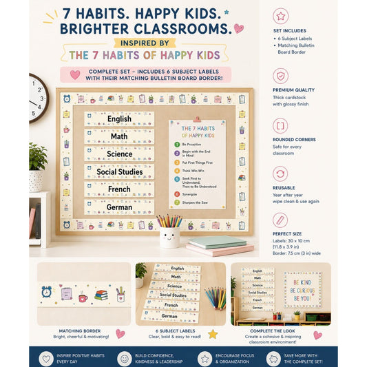 7 Habits-Inspired Subject Labels – Set of 6