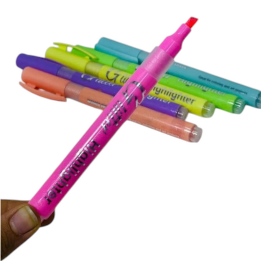 Glitter Highlighter Set Of 6 Pcs. - Multi Color