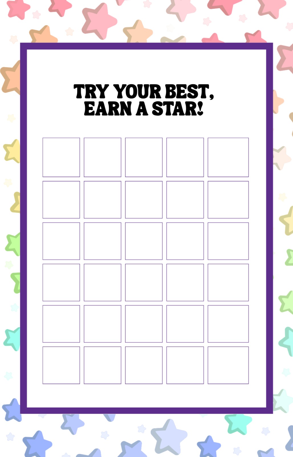 Individual Progress Sticker Charts
