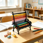 1pc 3D Printed Creative Mini Stool-Shaped Pencil Holder