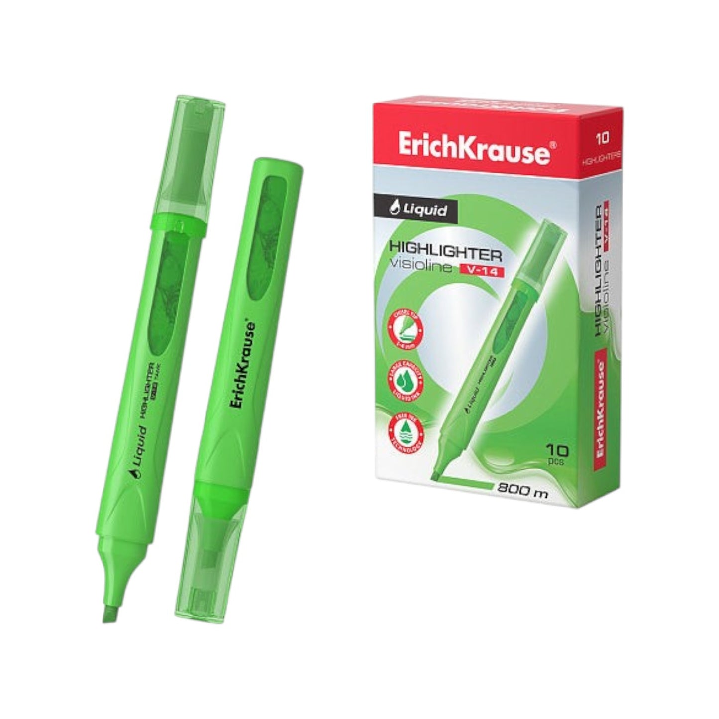Erich Krause Liquid Highlighter Chisel Tip with Ink Level Indicator