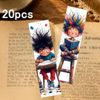 Elite Stationery House bookmark set featuring cute abstract illustrations of a little boy reading and drawing.
