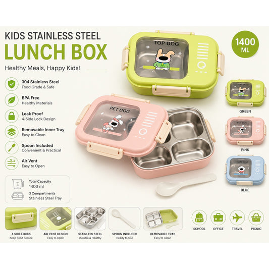 Kids Stainless Steel Bento Lunch Box