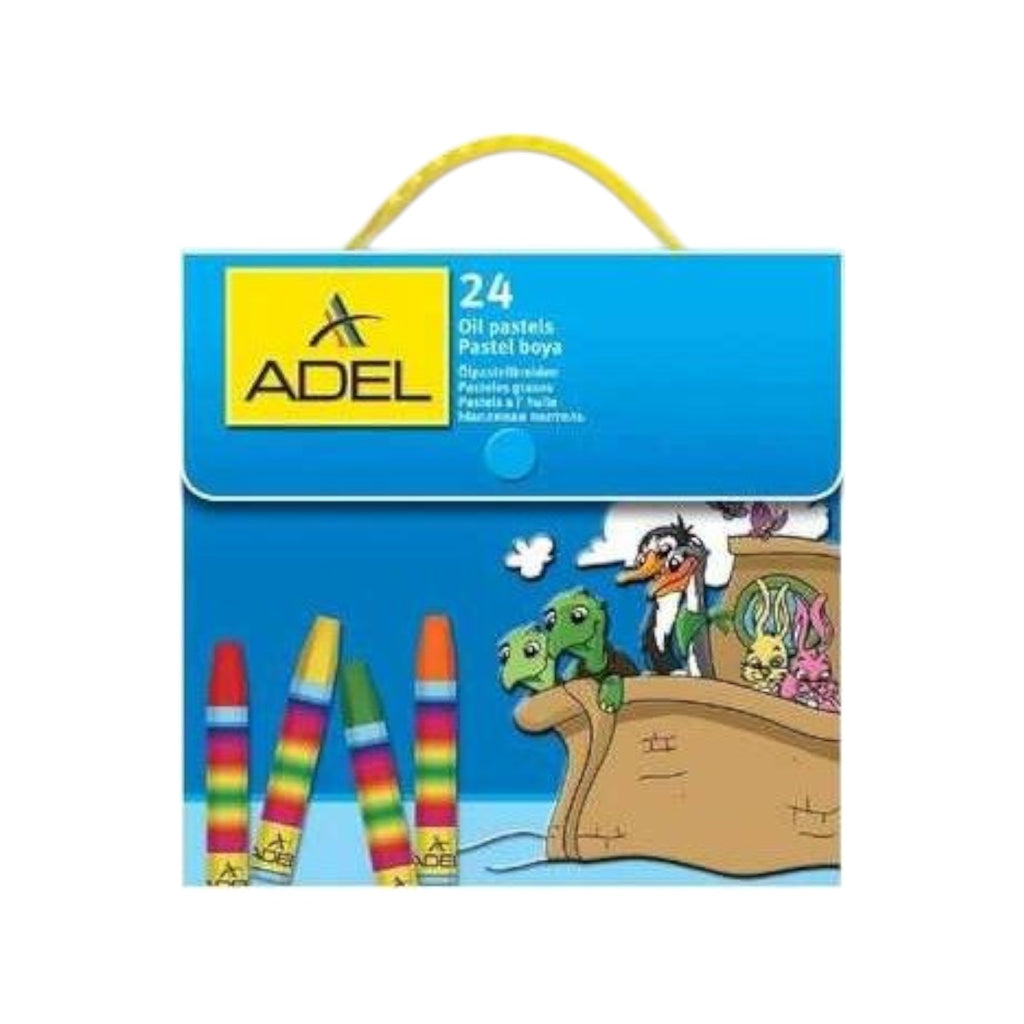 Adel Pastel Crayon Set with Bag 24 Colors