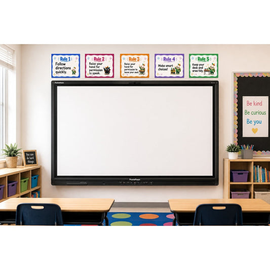 Classroom Rules Posters Set | Laminated Classroom Décor 1 (Set of 5)