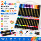 24 Colors: Water-Based Art Markers – 24 Colors