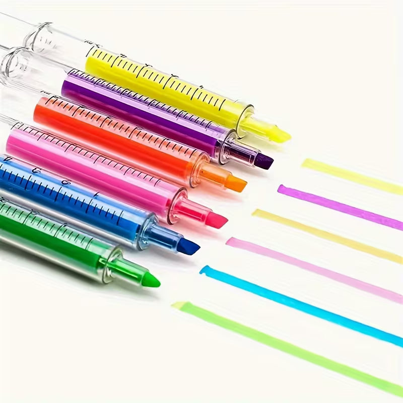 High-Value Colorful -Shaped Highlighter. Needle-Shaped Multi-Color Ballpoint - 1 Pen