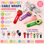 Silicone Cartoon Fruit-Shaped Cable Organizers - 1 Pc.