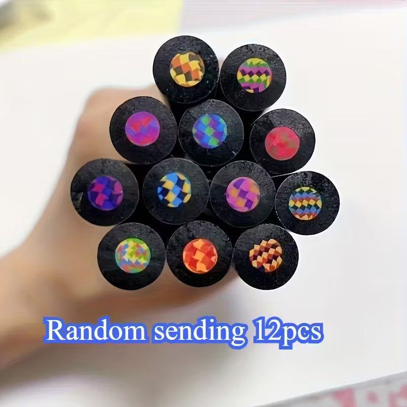 12pcs  Pencils with Magical Gradient Colors