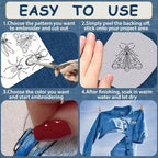 51 Small Water-soluble Embroidery Patterns, Insect Embroidery Designs, Butterfly