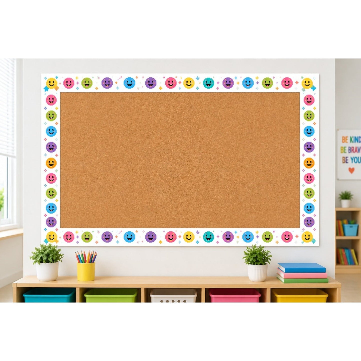 Smiley Faces Bulletin Board Border - Pack of 12 ( 8 m )