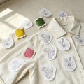 12pcs Water-soluble Embroidery Self-adhesive Stickers, Designed for Embroidery Beginners!