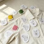 12pcs Water-soluble Embroidery Self-adhesive Stickers, Designed for Embroidery Beginners!