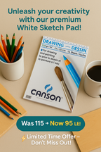 Canson Sketch book, Size 25 * 35 cm, 12 Sheets, White Paper 150gm