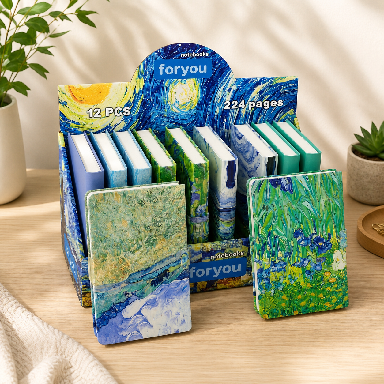 244 Sheets Van Gogh Sketch Book, Blank Notebook, 130gsm