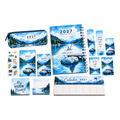 Elite Stationery House 2027 Nature's Serenity agenda gift box set with wire-bound planner, pencil case, and accessories.
