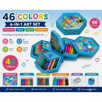 Smile Factory Color Pencil, Crayons, Water Color, Sketch Pen Art Set - (46 Pieces)