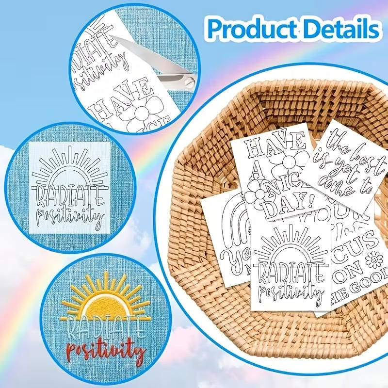 1 pc A4 Size Golden Autumn Wheat Flower Water-Soluble Embroidery Pattern, Transfer Paper for Hand Sewing, (Copy) (Copy)