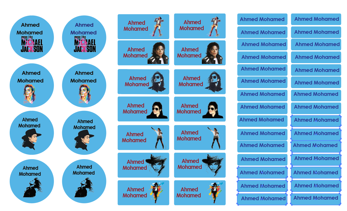 Michael Jackson Name Tag