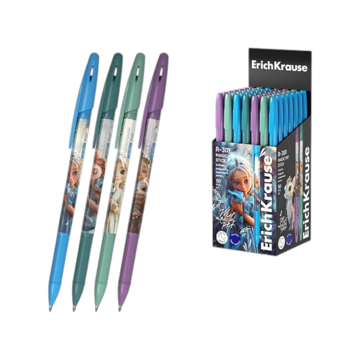 Ballpoint pen Erich Krause R-301 Stick Magic Pet 0.7, ink color: blue