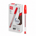 Deli Q98-RD Ballpoint Pen Set, 1.0mm Mini Tip, 12 Pieces, Red