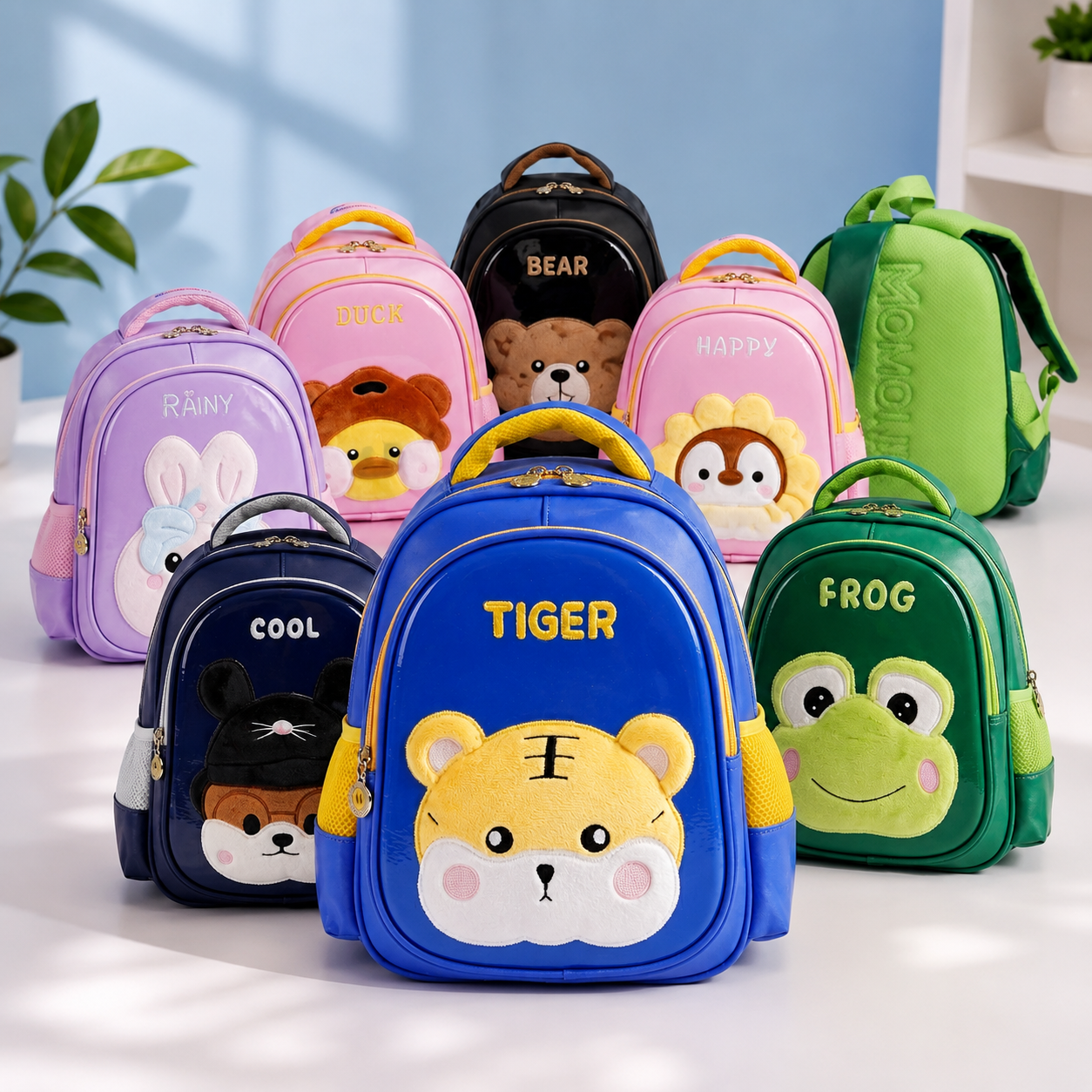 12 inch  Kids 3D Kindergarten Backpack, Small  Bag with 2 Zippers