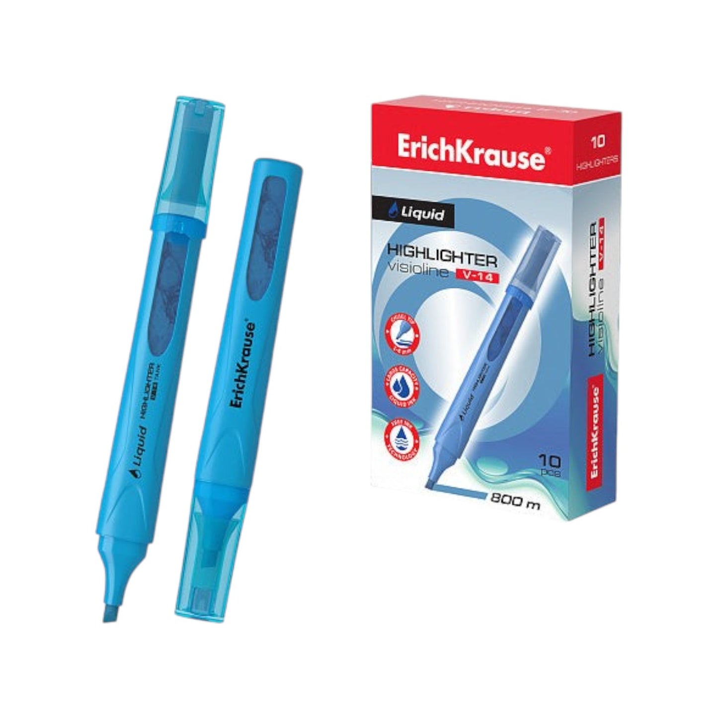 Erich Krause Liquid Highlighter Chisel Tip with Ink Level Indicator