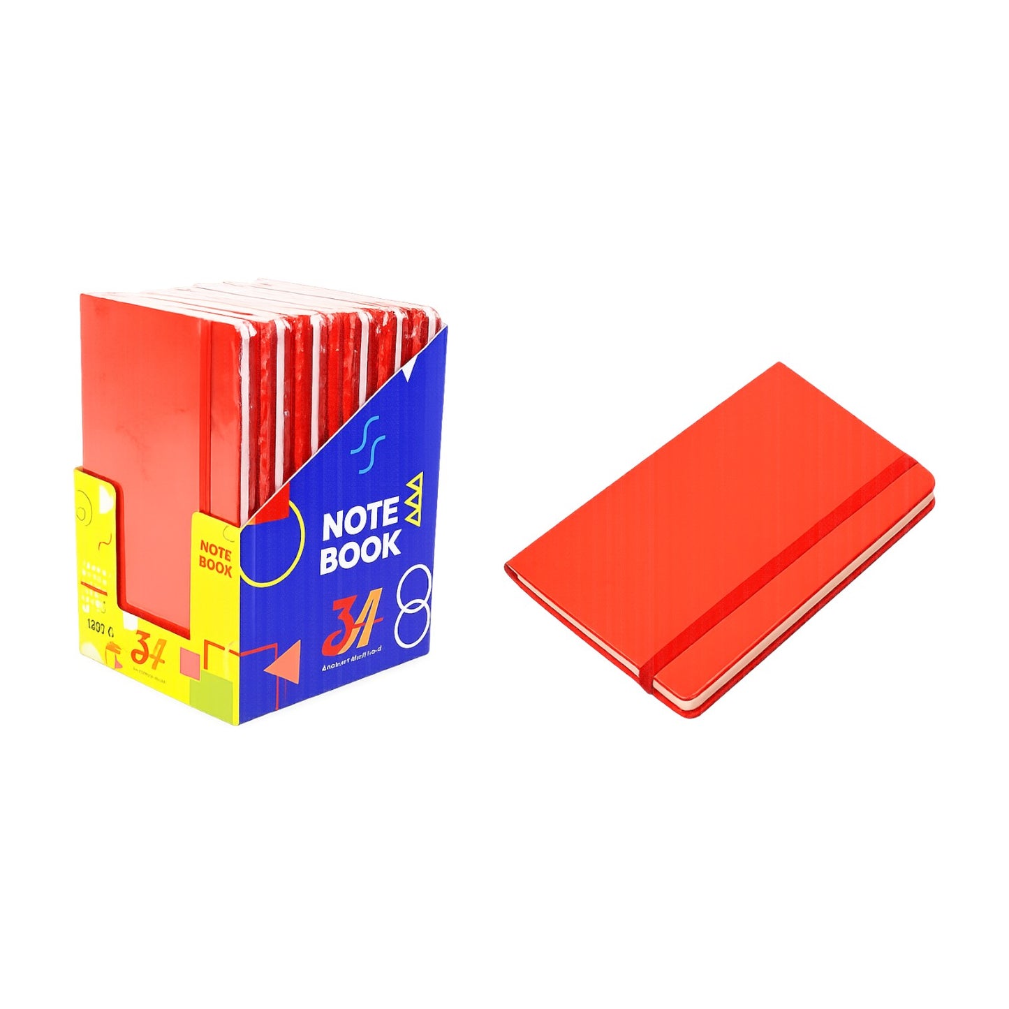 80 Sheets - A5 Hardcover Elastic Notebook Leather Cover