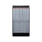 Acmeliae Hexagonal Pencil Set – 12 - 16 Pencils in Tin Box – Grades 2H to 8B