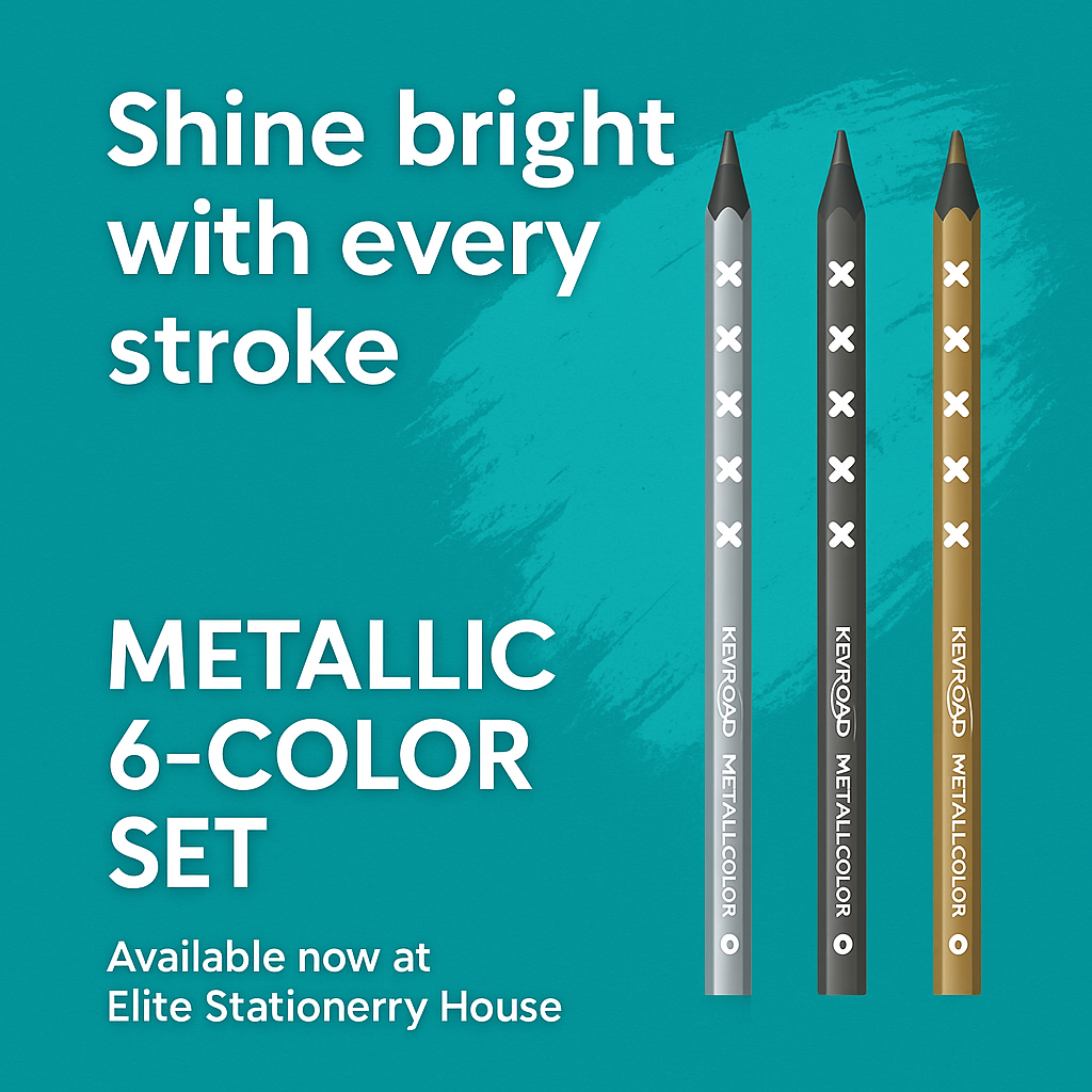 Keyroad Metalic, Neon &amp; Pastel Colored Pencils, 6 Colors, 3 Shades