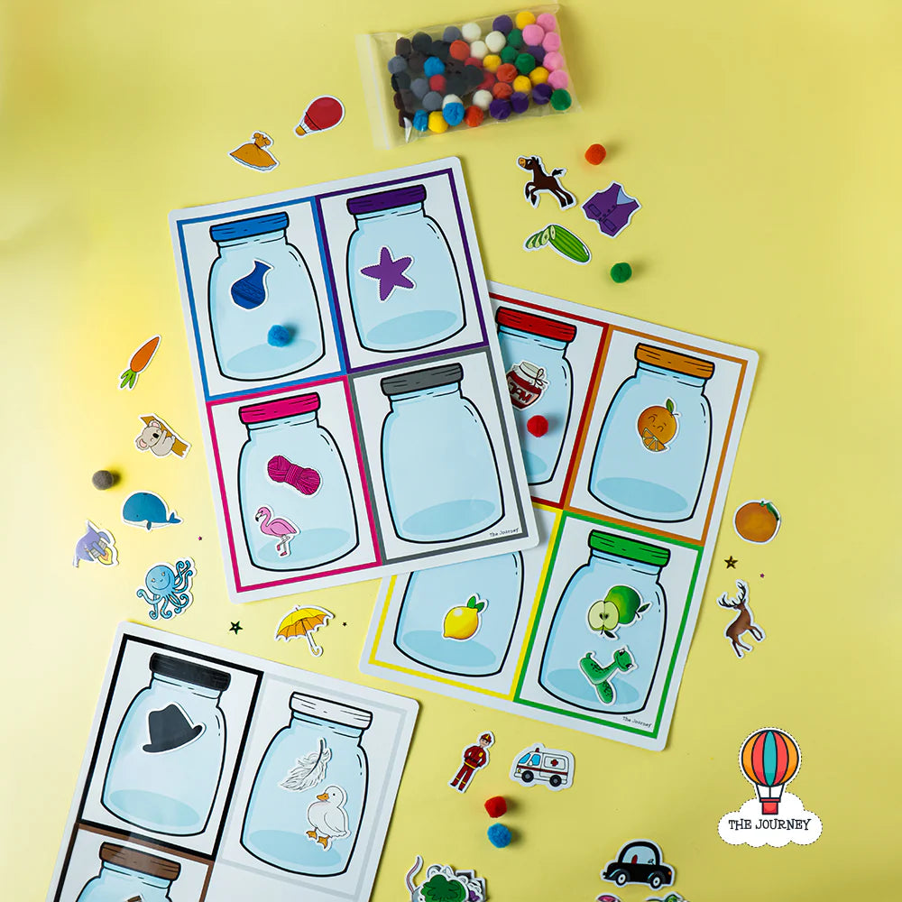 Colour Match-up Jars Big Activity Mats Set
