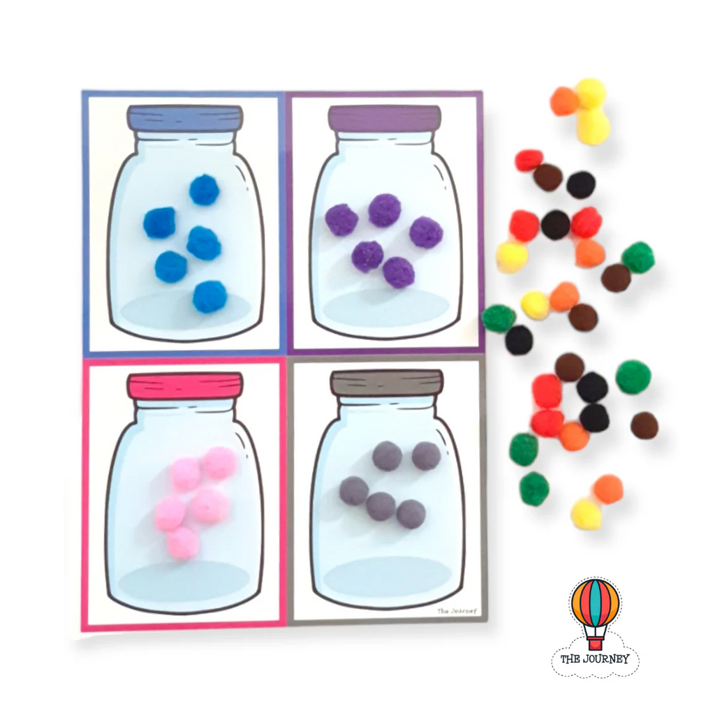 Colour Match-up Jars Big Activity Mats Set