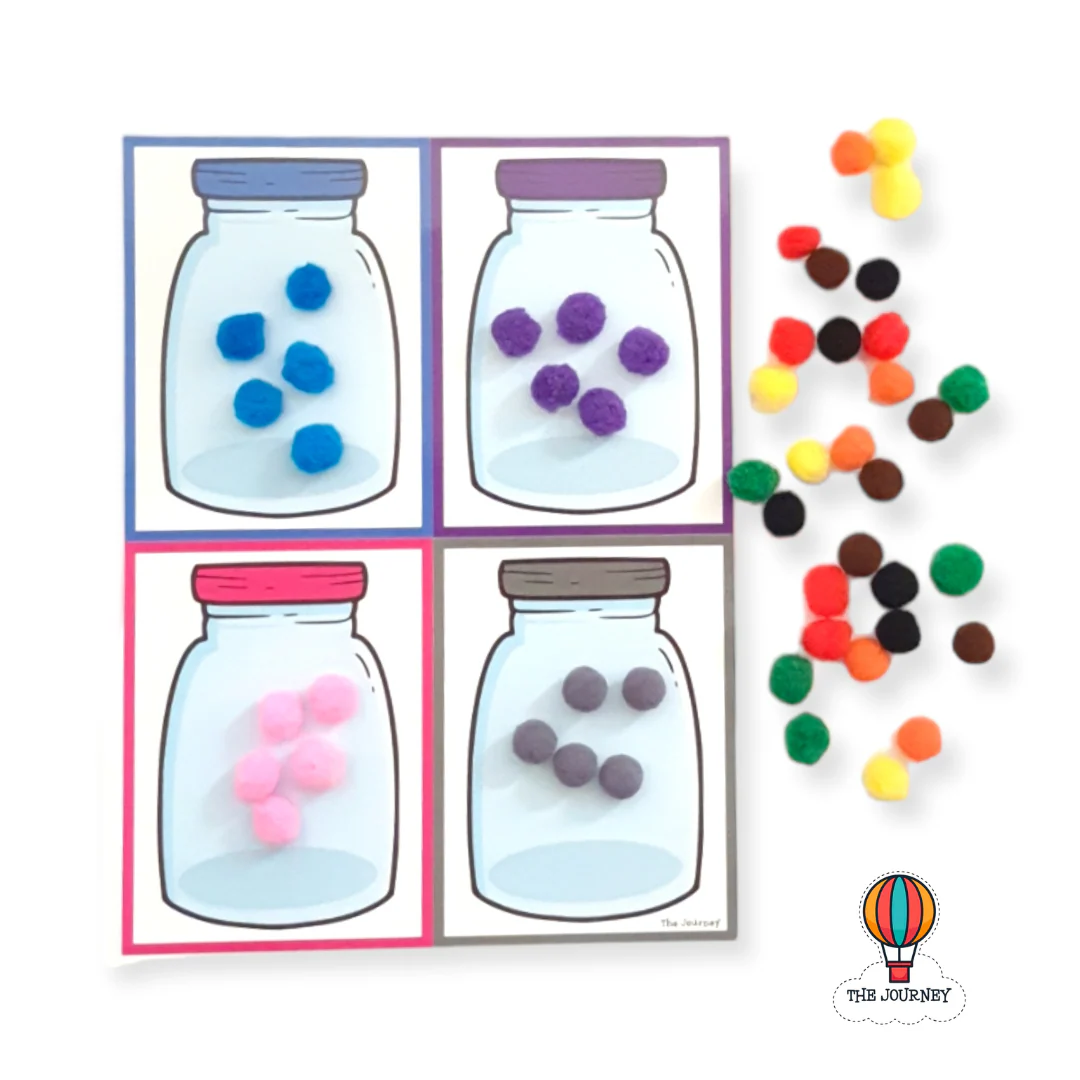 Colour Match-up Jars Big Activity Mats Set
