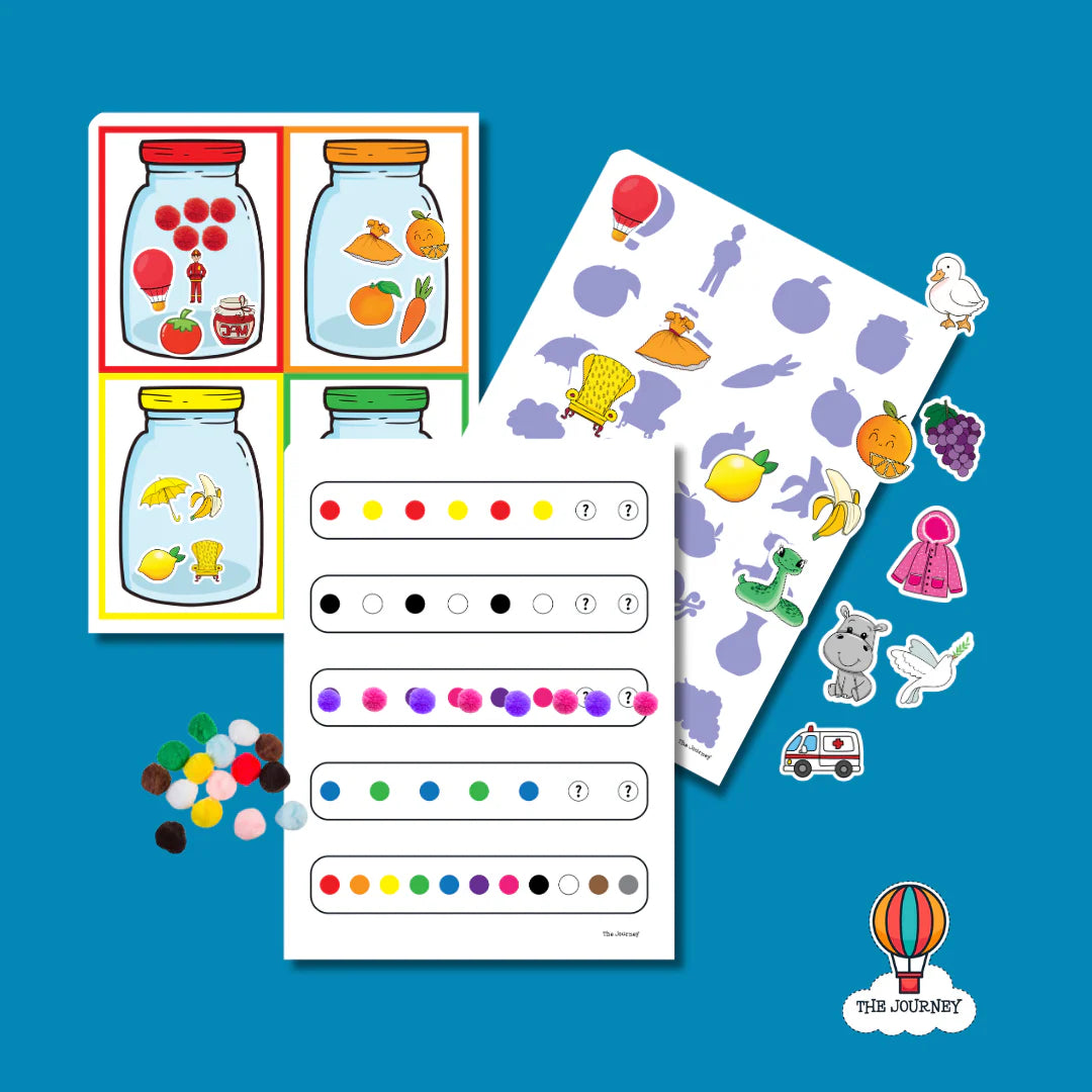 Colour Match-up Jars Big Activity Mats Set