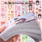 40 - 80 pcs Princess Makeup Stickers, Sticker Toys