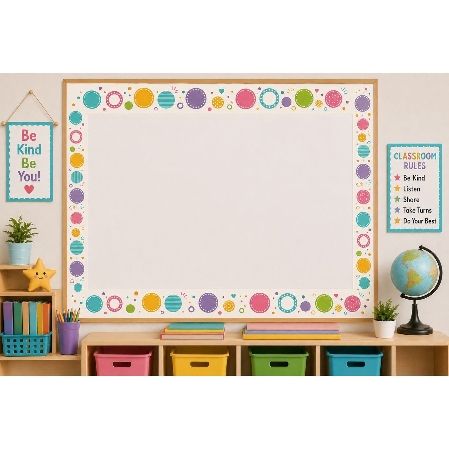 Colorful Circles Bulletin Board Border - Pack of 12 ( 8 m )