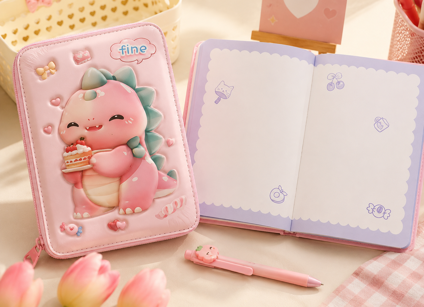 3D Squishy Notebook 17x12.5 cm - 132 Sheets