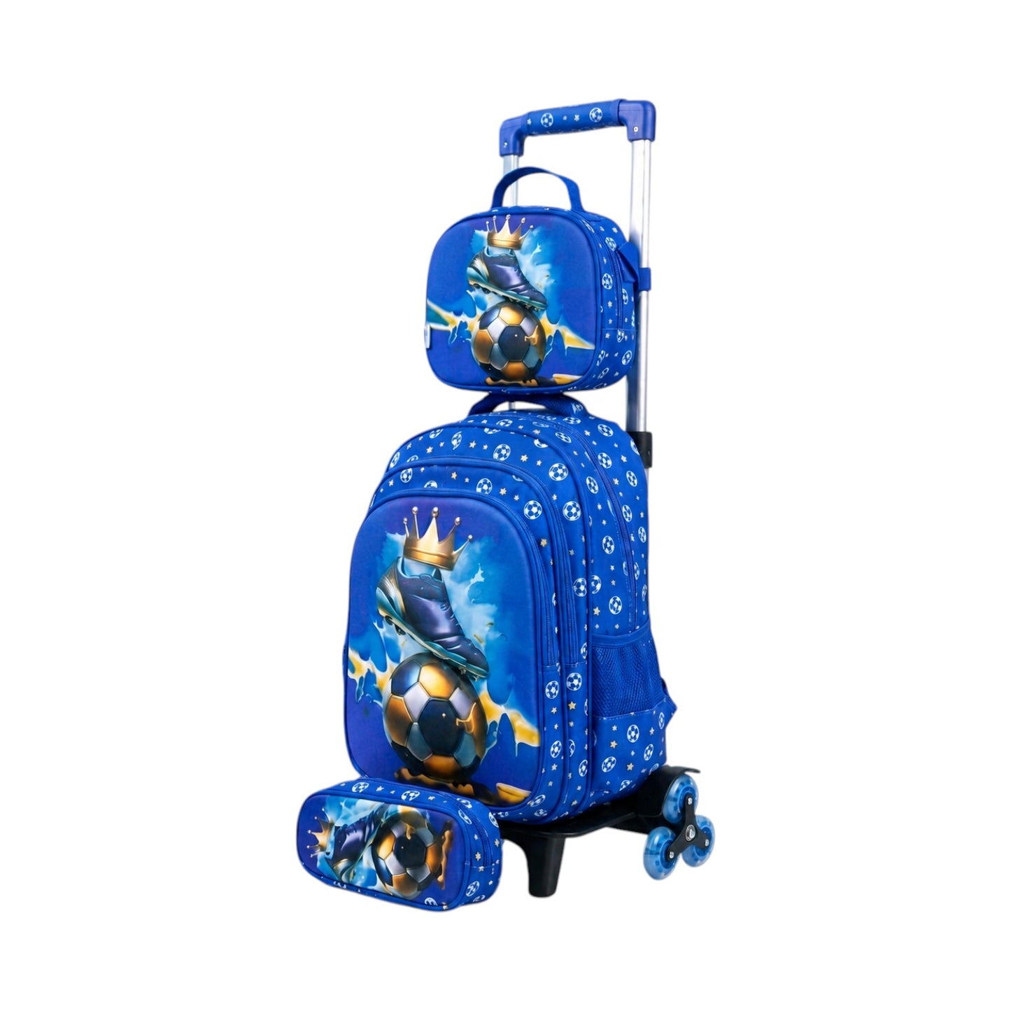 16.5 Inch Set of 3 Trolley School Bag with Lunch Bag and Pencil Case
