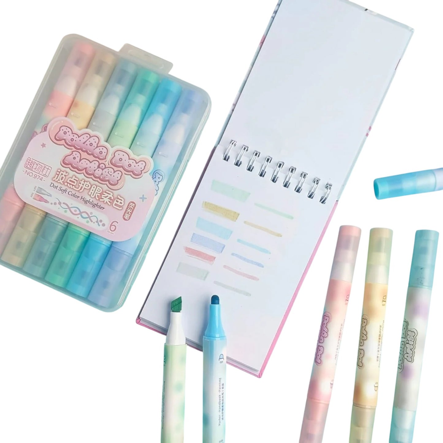 Polka Dot Soft Colors Dual Jumbo - Highlighter Set Of 6