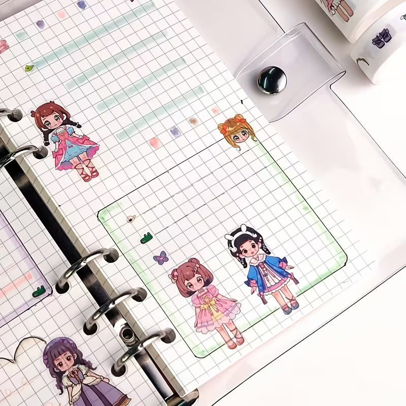 1 Box of 3 Rolls, Cute Stickers, Dress-Up Stickers